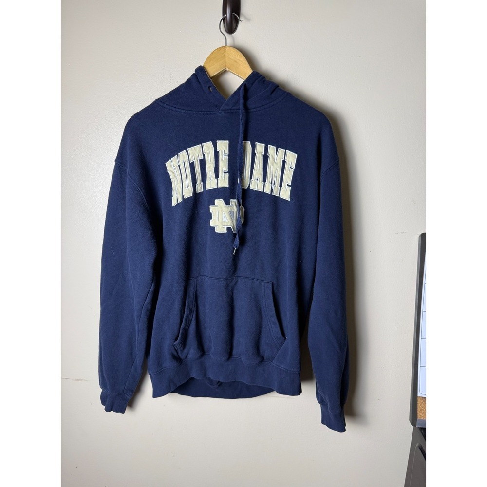 Norte Dame Fighting Irish Hoodie Football Mens M/L Blue NCAA‎ Pullover Fleece